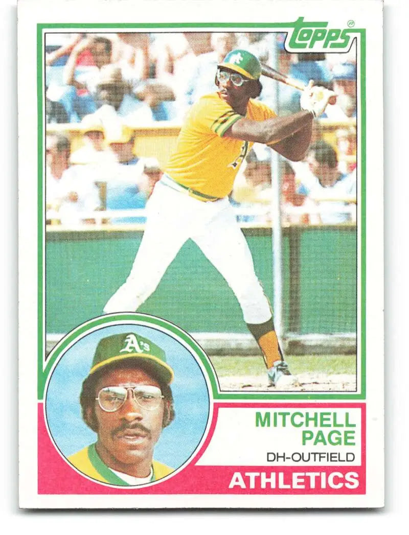 1983 Topps #737 Mitchell Page EX Excellent Oakland Athletics Baseball Card - Baseball Card Single
