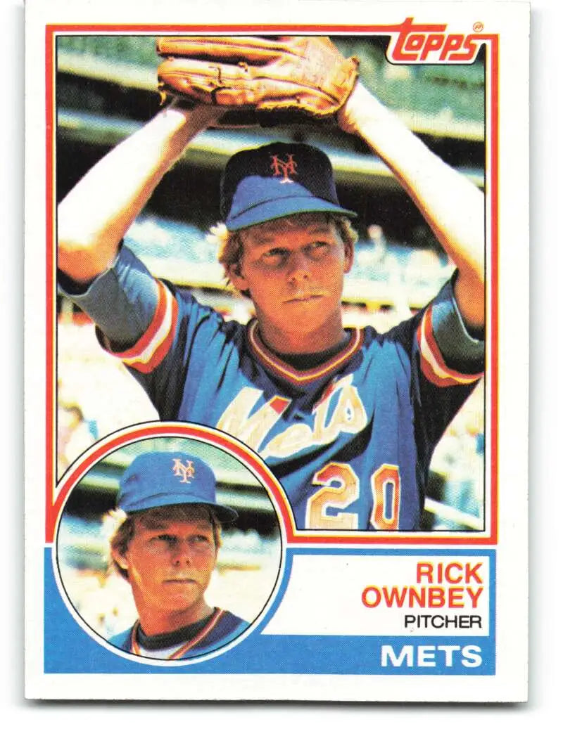 1983 Topps #739 Rick Ownbey EX Excellent RC Rookie New York Mets Baseball Card - Baseball Card Single