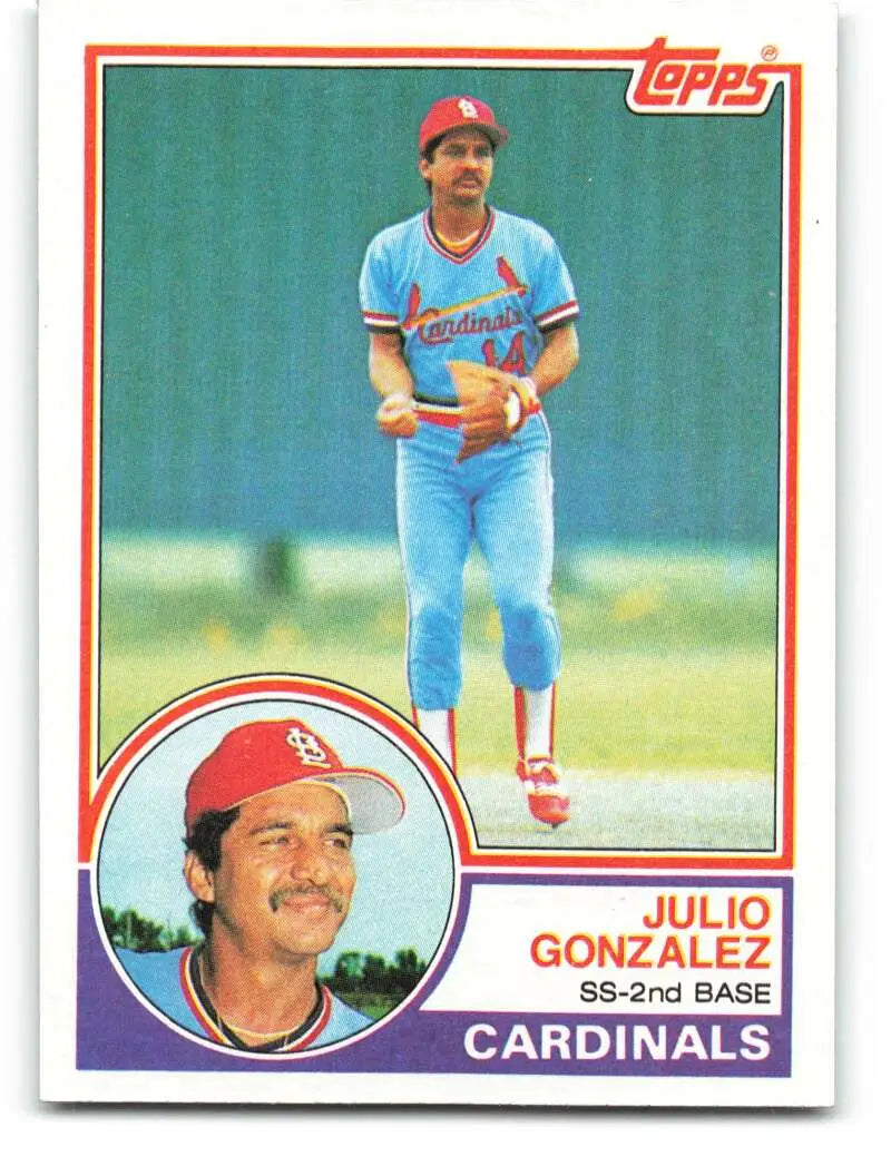 1983 Topps #74 Julio Gonzalez EX Excellent St. Louis Cardinals Baseball Card - Baseball Card Single