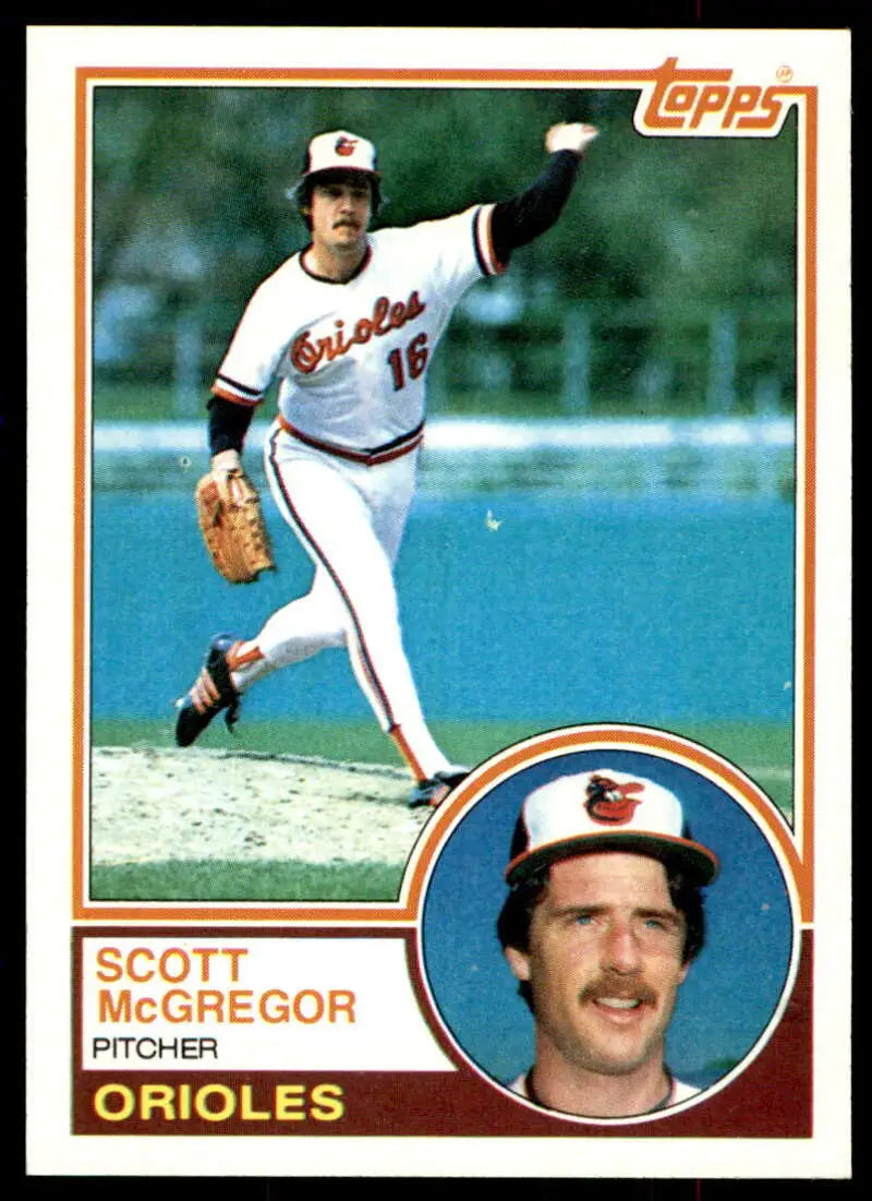 1983 Topps #745 Scott McGregor EX Excellent Baltimore Orioles Baseball Card - Baseball Card Single