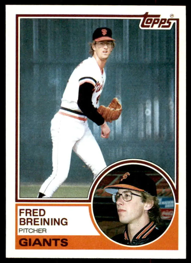 1983 Topps #747 Fred Breining EX Excellent San Francisco Giants Baseball Card - Baseball Card Single