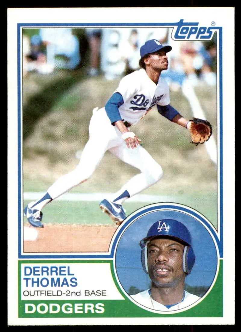 1983 Topps #748 Derrel Thomas EX Excellent Los Angeles Dodgers Baseball Card - Baseball Card Single