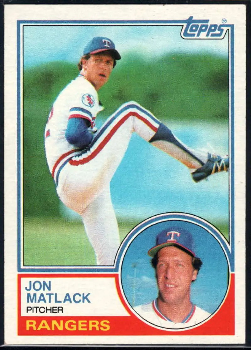 1983 Topps #749 Jon Matlack EX Excellent Texas Rangers Baseball Card - Baseball Card Single