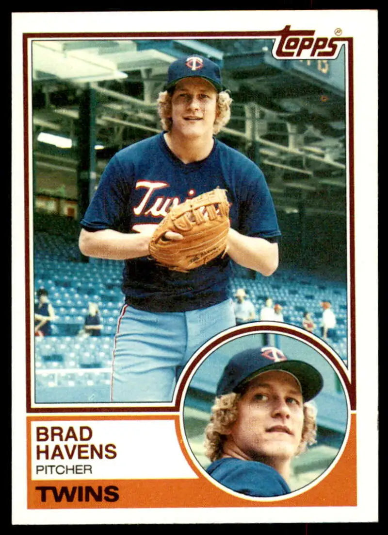 1983 Topps #751 Brad Havens EX Excellent Minnesota Twins Baseball Card - Baseball Card Single
