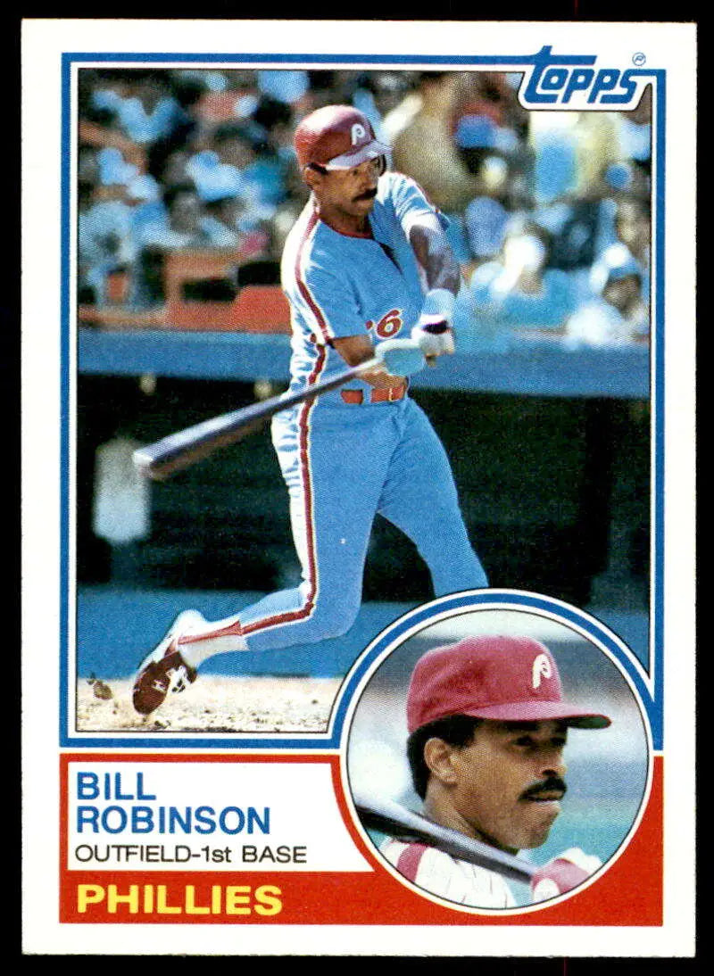 1983 Topps #754 Bill Robinson EX Excellent Philadelphia Phillies Baseball Card - Baseball Card Single