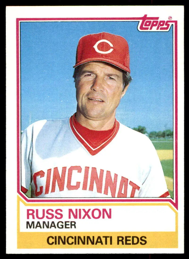 1983 Topps #756 Russ Nixon EX Excellent Cincinnati Reds Baseball Card - Baseball Card Single