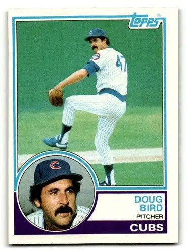 1983 Topps Doug Bird Chicago Cubs baseball card with original gloss and near mint condition