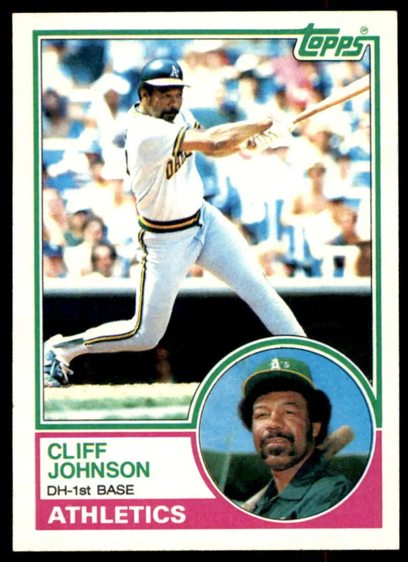 1983 Topps #762 Cliff Johnson EX Excellent Oakland Athletics Baseball Card - Baseball Card Single