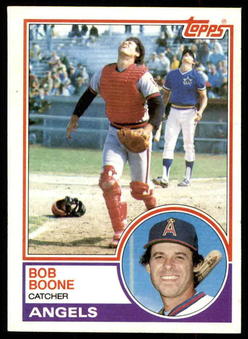 1983 Topps #765 Bob Boone EX Excellent California Angels Baseball Card - Baseball Card Single