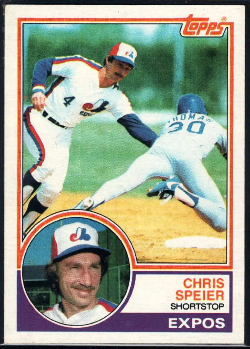 1983 Topps #768 Chris Speier EX Excellent Montreal Expos Baseball Card - Baseball Card Single