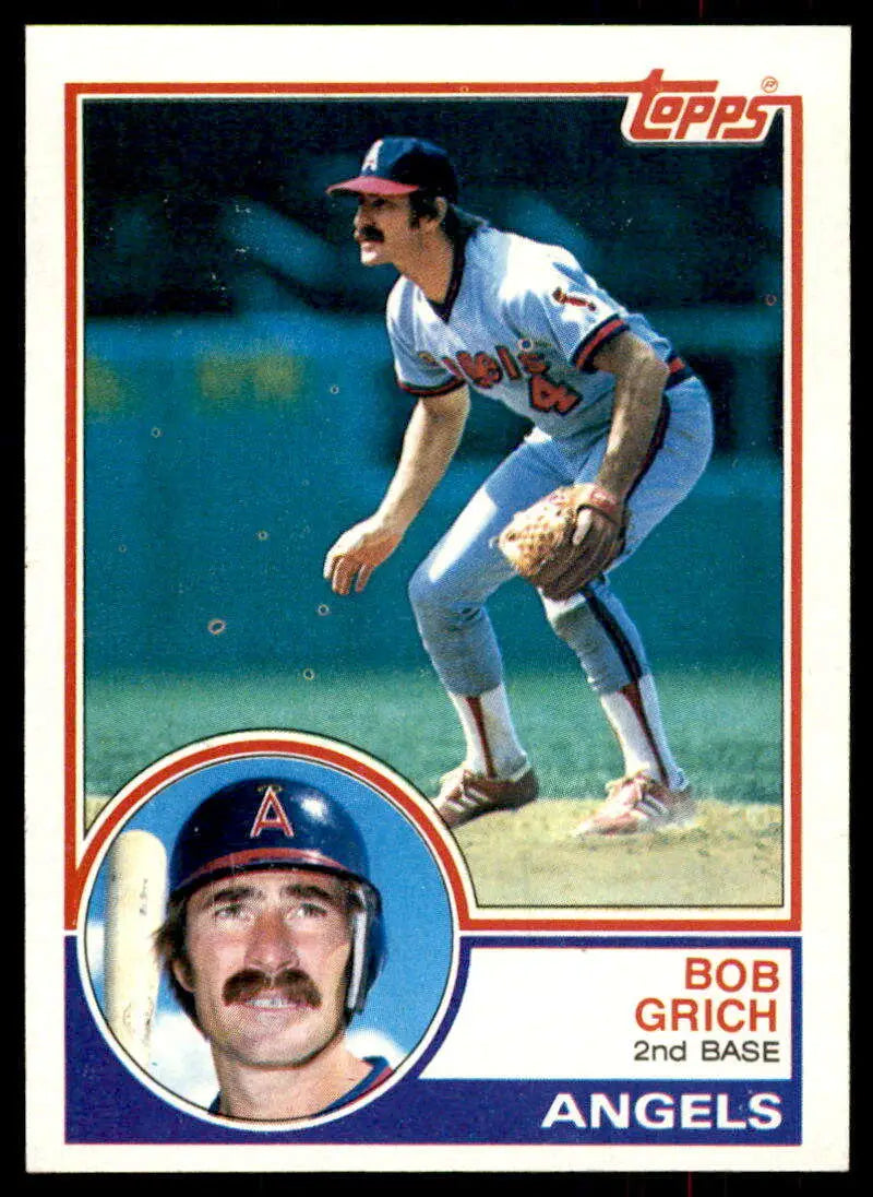 1983 Topps #790 Bobby Grich EX Excellent California Angels Baseball Card - Baseball Card Single