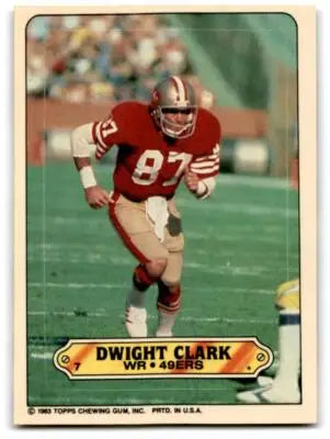 1983 Topps #7a Dwight Clark Stickers - Football Card Single