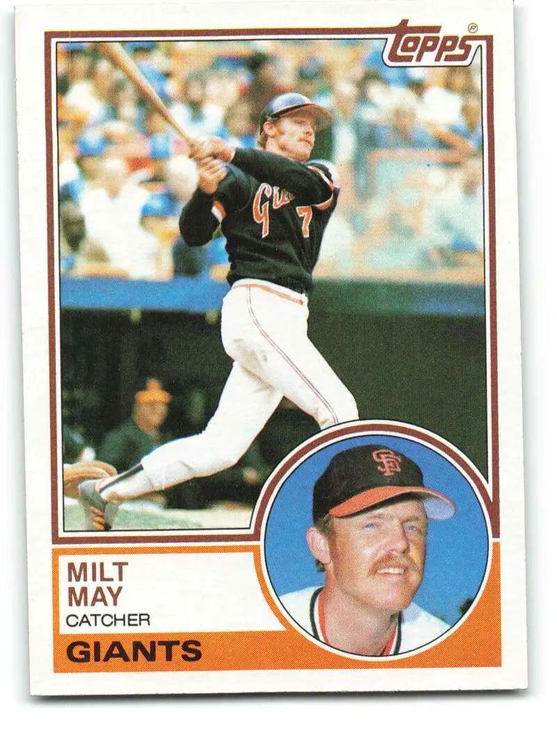 1983 Topps #84 Milt May EX Excellent San Francisco Giants Baseball Card - Baseball Card Single