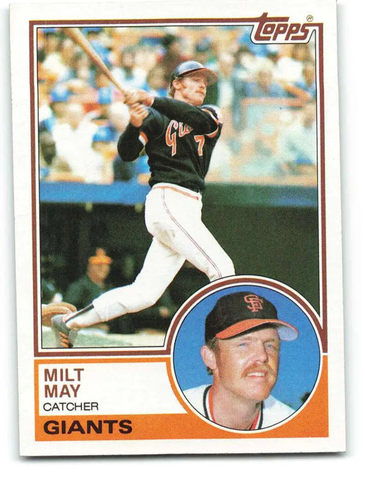 1983 Topps #84 Milt May EX Excellent San Francisco Giants Baseball Card - Baseball Card Single