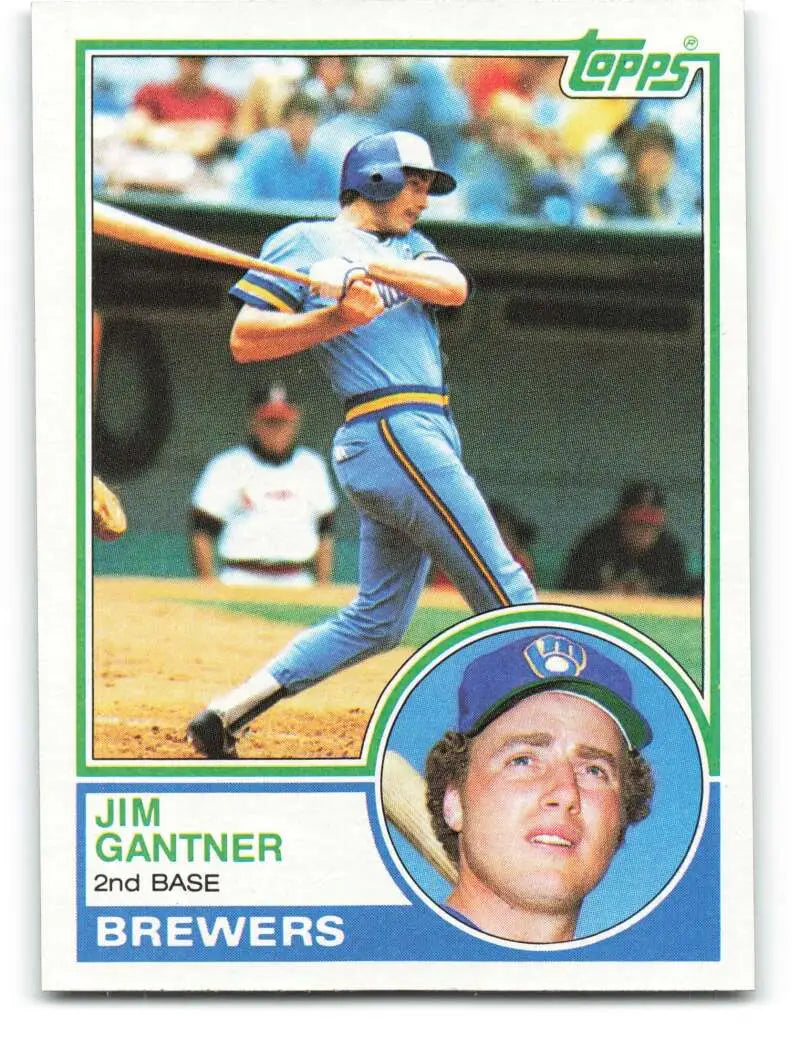 1983 Topps #88 Jim Gantner EX Excellent Milwaukee Brewers Baseball Card - Baseball Card Single