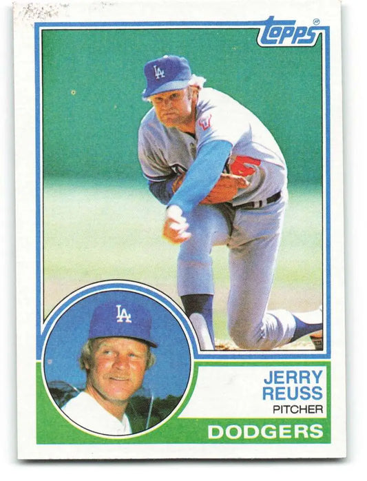 1983 Topps #90 Jerry Reuss EX Excellent Los Angeles Dodgers Baseball Card - Baseball Card Single