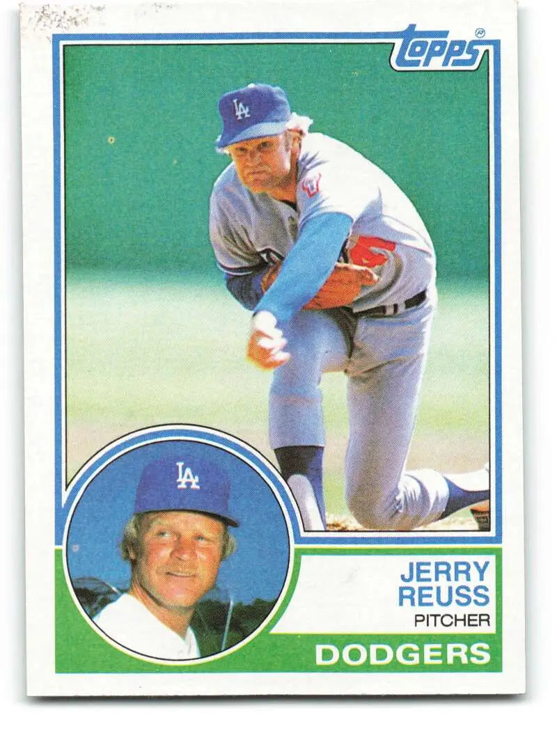 1983 Topps #90 Jerry Reuss EX Excellent Los Angeles Dodgers Baseball Card - Baseball Card Single