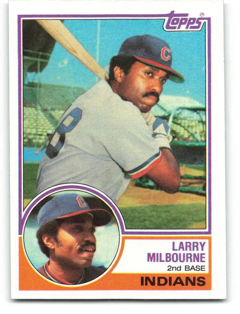 1983 Topps #91 Larry Milbourne EX Excellent Cleveland Indians Baseball Card - Baseball Card Single