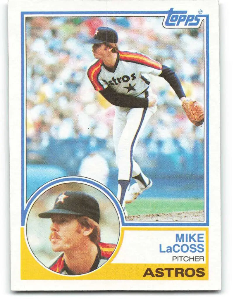 1983 Topps #92 Mike LaCoss EX Excellent Houston Astros Baseball Card - Baseball Card Single