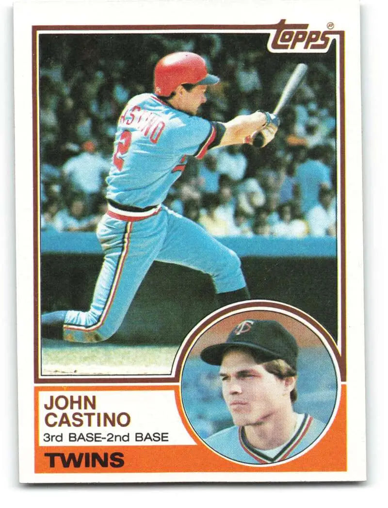 1983 Topps #93 John Castino EX Excellent Minnesota Twins Baseball Card - Baseball Card Single