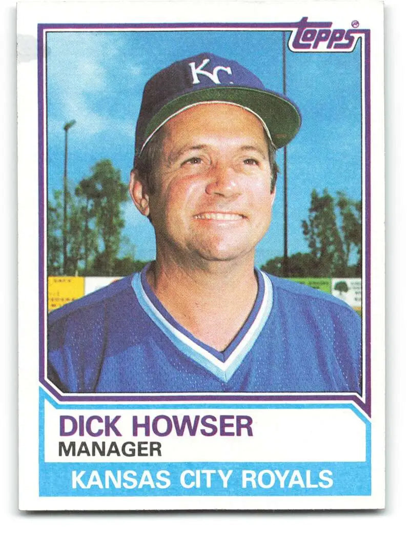1983 Topps #96 Dick Howser EX Excellent Kansas City Royals Baseball Card - Baseball Card Single