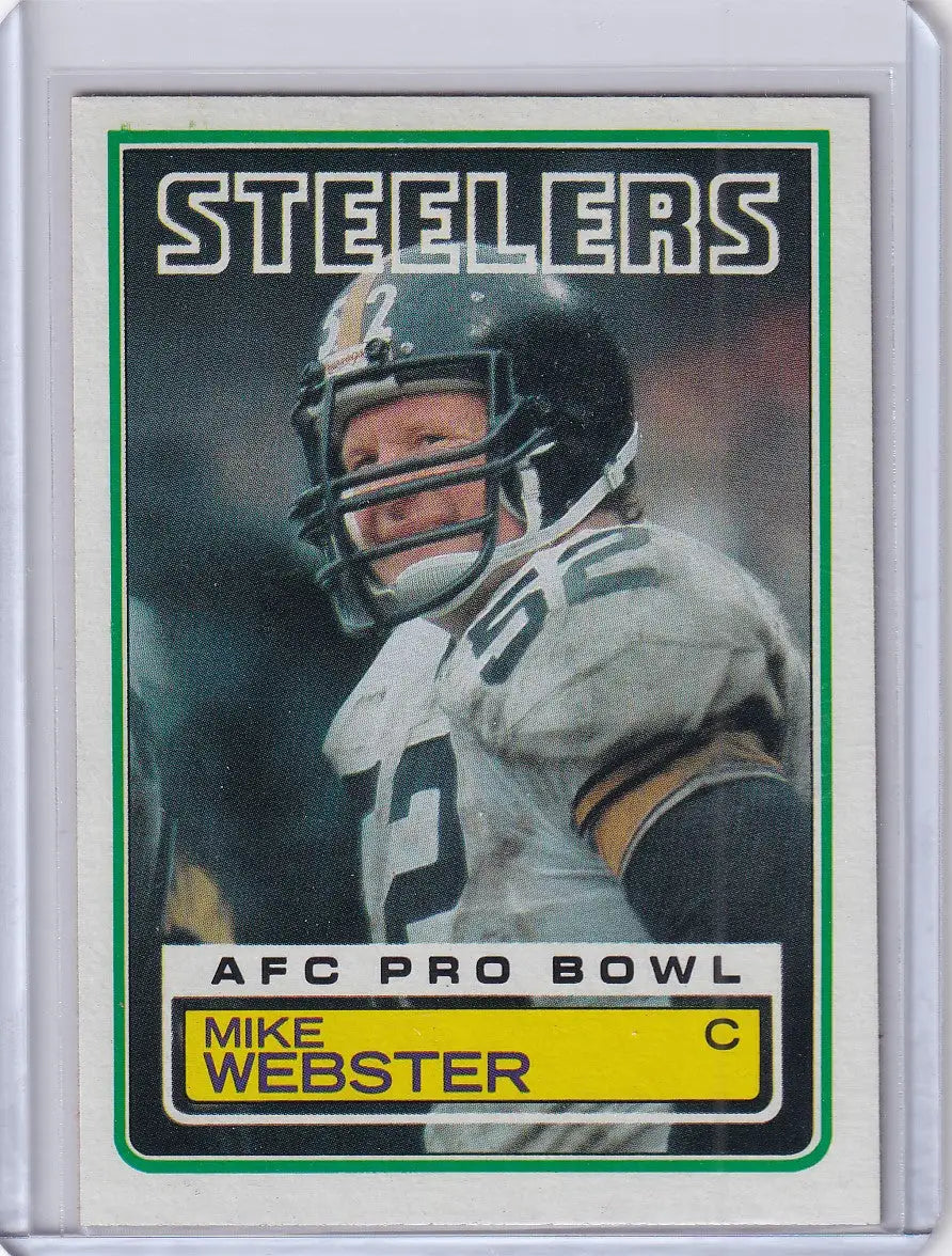 1983 Topps Football #368 Mike Webster card featuring Pittsburgh Steelers legend