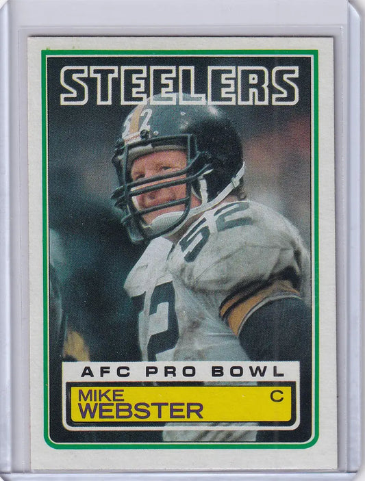 1983 Topps Football #368 Mike Webster card featuring Pittsburgh Steelers legend