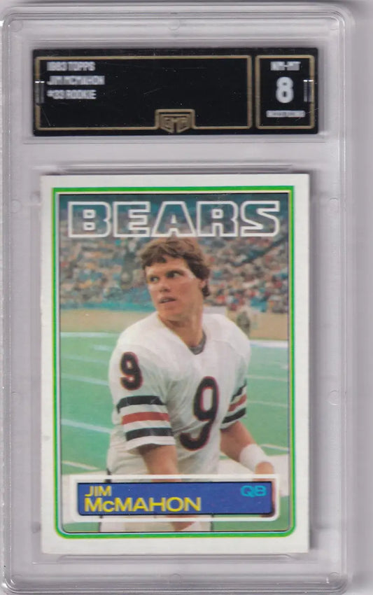 Graded 1982 Topps GMA 8 Jim McMahan Chicago Bears rookie football card