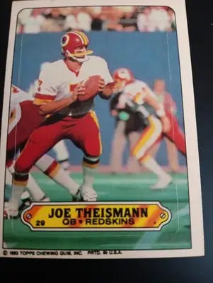 1983 Topps - Stickers Joe Theismann #29. Washington Redskins. EX+