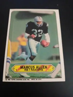 1983 Topps - Stickers Marcus Allen #1 (RC). Raiders. NRMT+ - Football Card Single