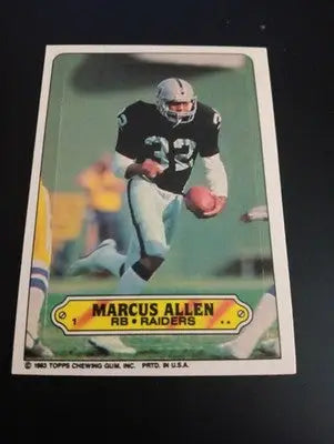 1983 Topps - Stickers Marcus Allen #1 (RC). Raiders. NRMT+ - Football Card Single