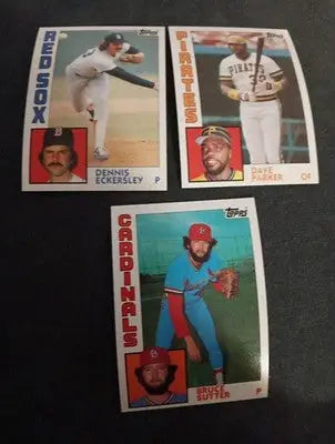 1984 & 1985 Topps baseball star and superstar 6 card lot. 5 NRMT+ and 1 EX+ - Baseball Card Single