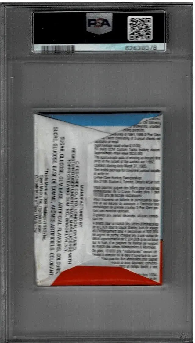 Graded gum pack from 1984-85 OPC Hockey Wax Pack with possible Yzerman rookie card