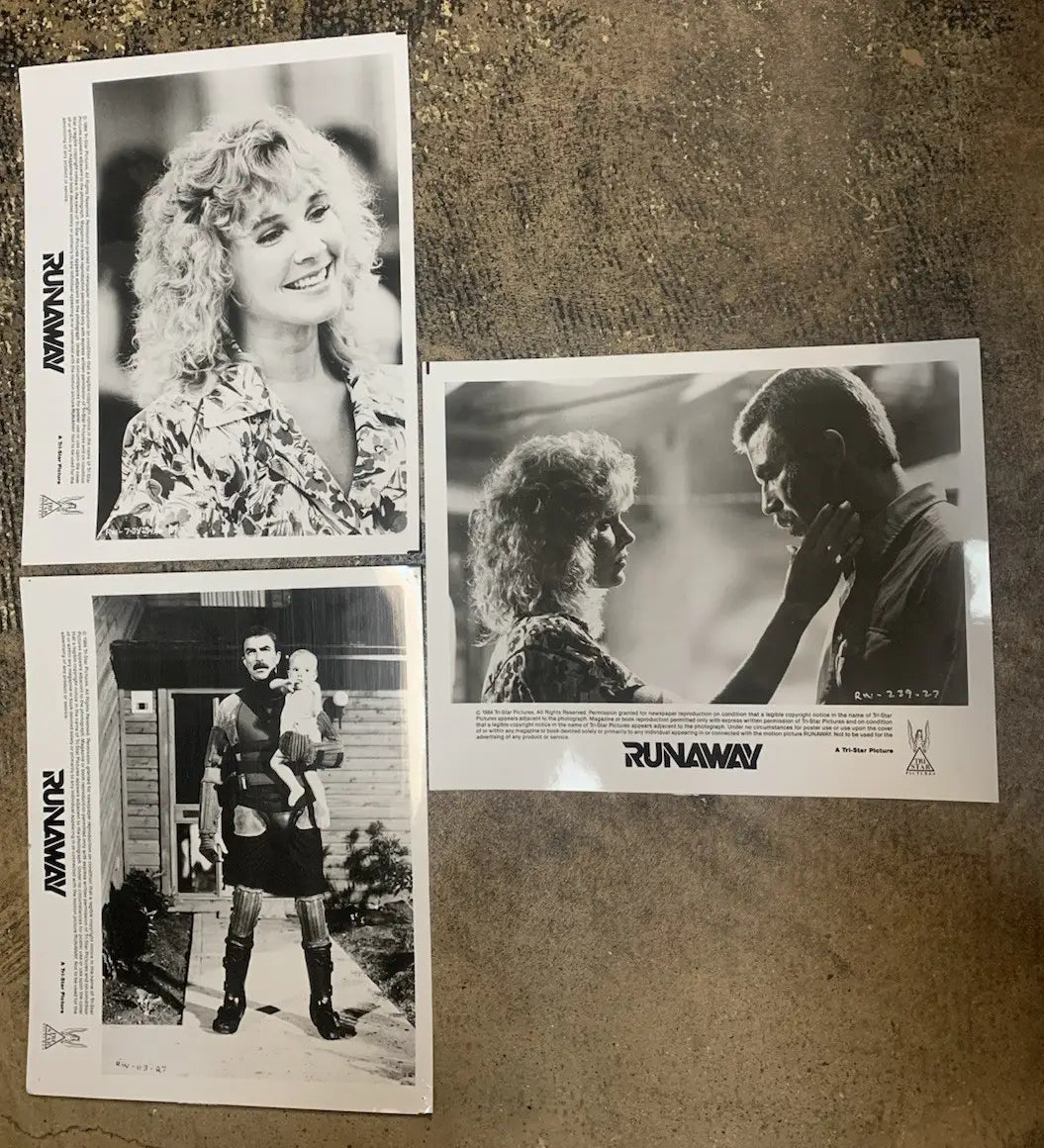 1984 8x10 Press Photo Lot 3 Tom Selleck Cynthia Rhodes in Runaway Glossy Picture - Entertainment Memorabilia