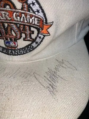 1984 AllStar Team Signed AUTO Baseball Hat Dale Murphy Steve Sax Dusty Baker JSA - Sports Memorabilia