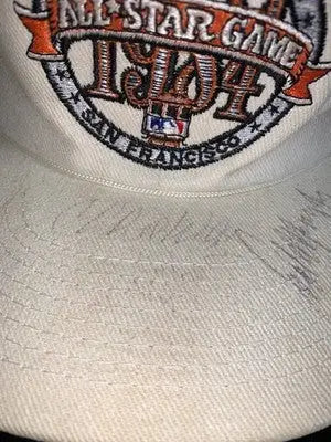 1984 AllStar Team Signed AUTO Baseball Hat Dale Murphy Steve Sax Dusty Baker JSA - Sports Memorabilia