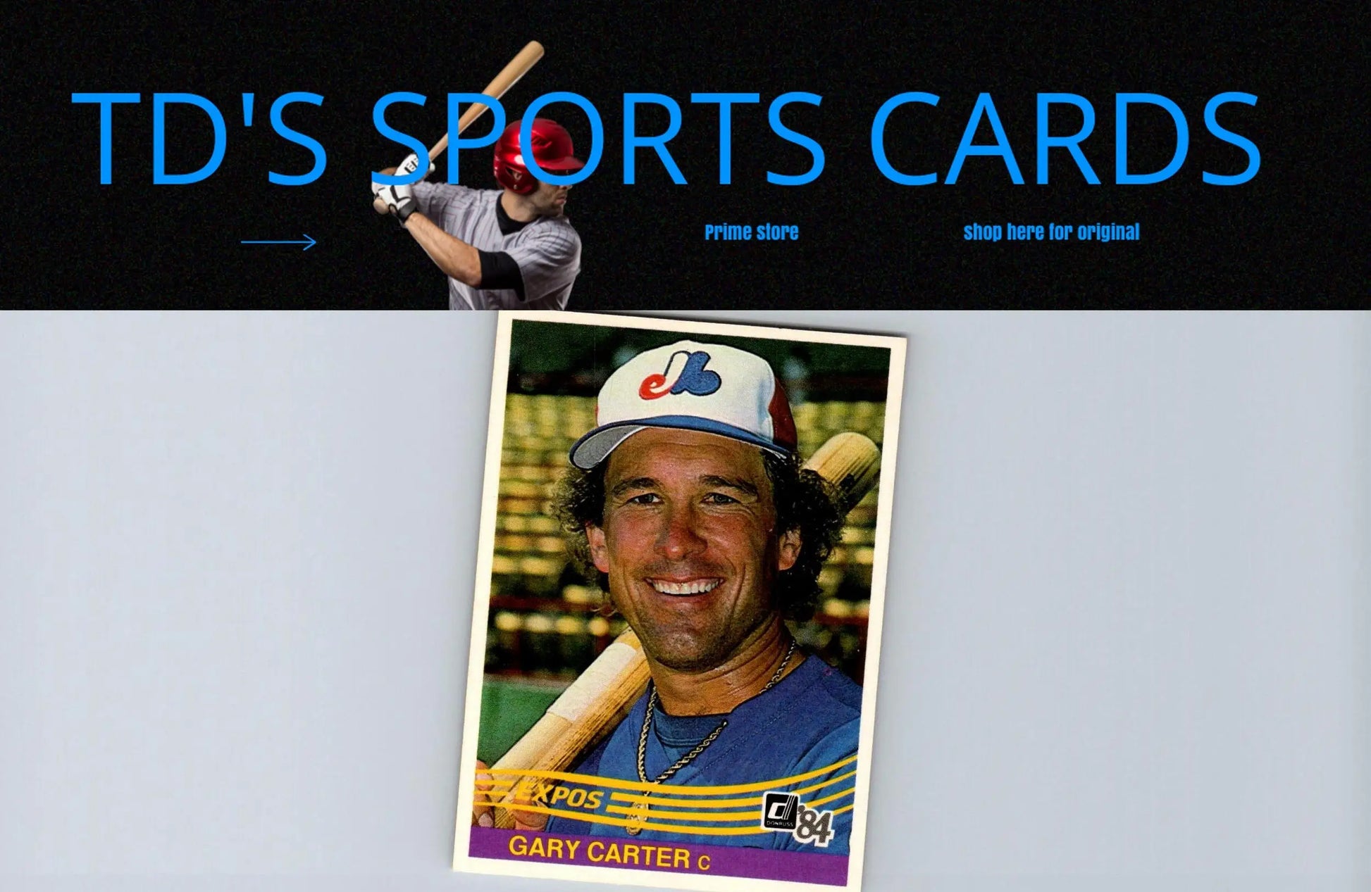 Gary Carter baseball card from 1984 Donruss #55 collectible sports card