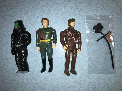 Vintage action figures including 1984 DUNE LJN Paul Sardaukar and Stilgar, ideal for trading cards collectors