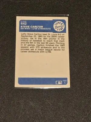 1984 Fleer #642 Steve Carlton - Baseball Card Single