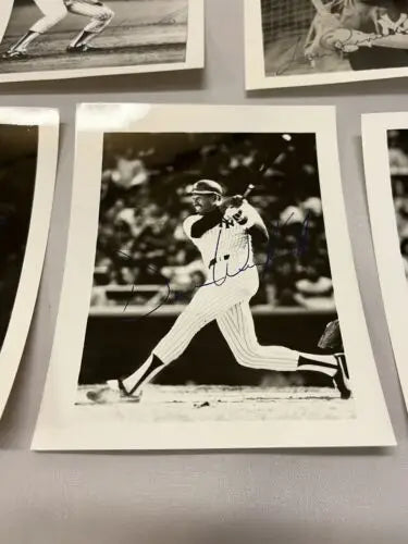 Autographed baseball photograph from 1984 New York Yankees trading cards collection