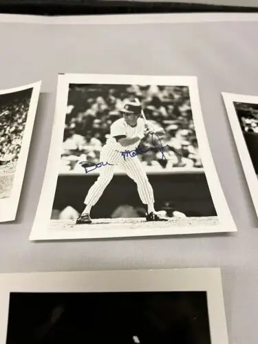 Signed baseball photograph of New York Yankees legends for trading card collectors