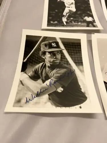 Autographed photograph of New York Yankees players for baseball card collectors