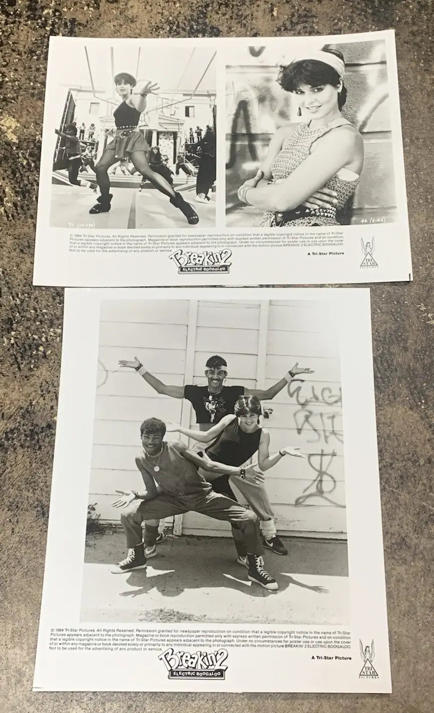 1984 Press Photo Breakin 2 Electric Boogaloo Movie Still Lot 2 Glossy Pictures - Entertainment Memorabilia