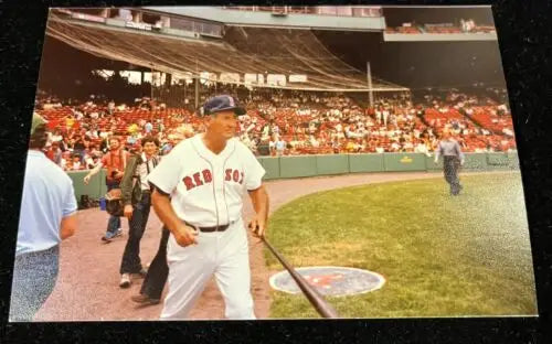 Baseball player in uniform from 1984 Ted Williams photo for Boston Red Sox fans