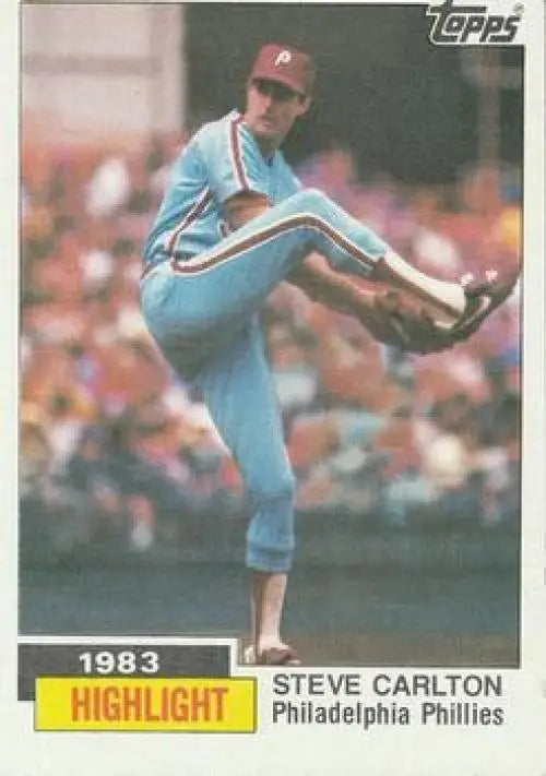 1984 Topps #1 Steve Carlton EX Excellent Philadelphia Phillies Baseball Card - Baseball Card Single
