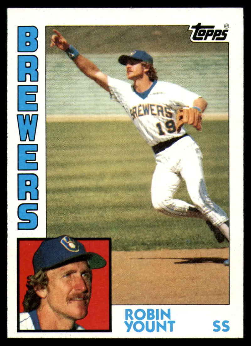 1984 Topps #10 Robin Yount EX Excellent Milwaukee Brewers Baseball Card - Baseball Card Single
