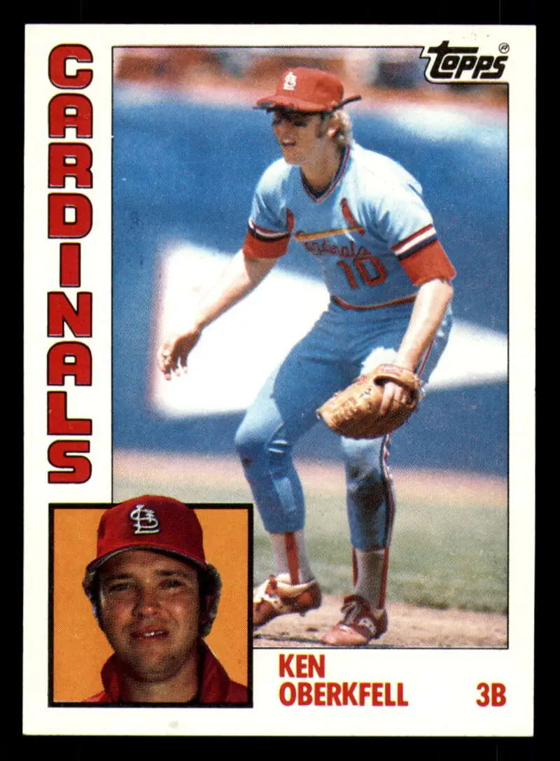 1984 Topps #102 Ken Oberkfell EX Excellent St. Louis Cardinals Baseball Card - Baseball Card Single