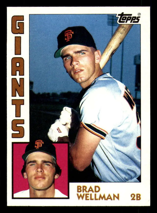 1984 Topps #109 Brad Wellman EX Excellent San Francisco Giants Baseball Card - Baseball Card Single