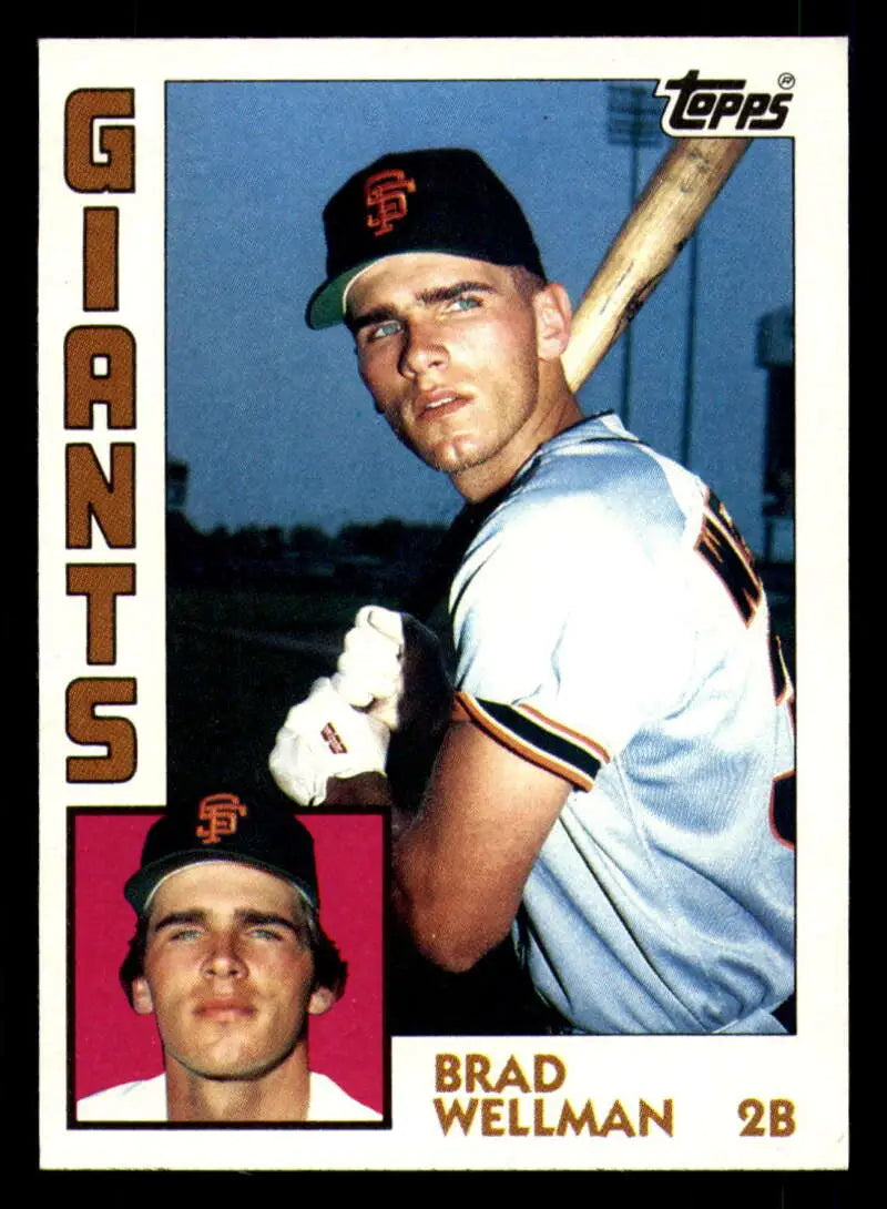 1984 Topps #109 Brad Wellman EX Excellent San Francisco Giants Baseball Card - Baseball Card Single