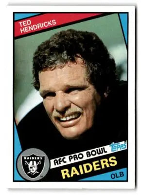 Vintage Ted Hendricks football card 1984 Topps 110b Ted Hendricks collectible